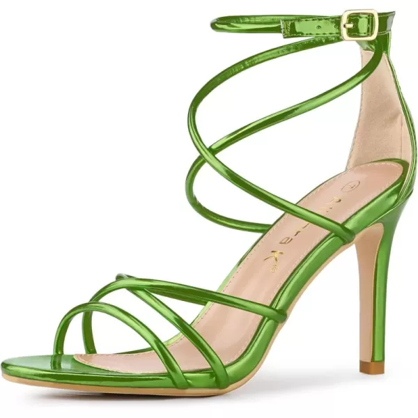 Allegra K Women's Open Toe Strappy Straps Stiletto Heel Sandals