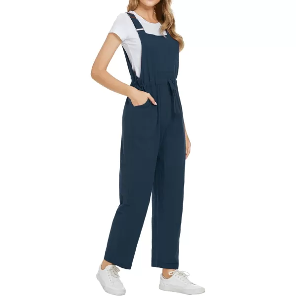 Allegra K Women's Overalls Adjutable Strap Drawstring Suspenders Jumpsuit