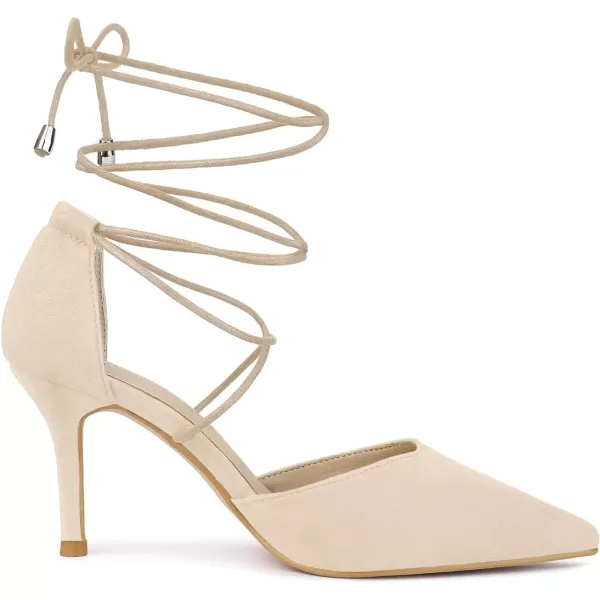 Allegra K Women's Pointed Toe Dress Pumps Lace Up Stiletto Heels Sandals