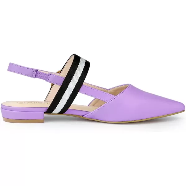 Allegra K Women's Pointed Toe Slingback Flat Mules