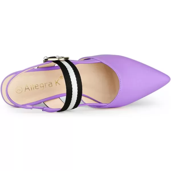 Allegra K Women's Pointed Toe Slingback Flat Mules