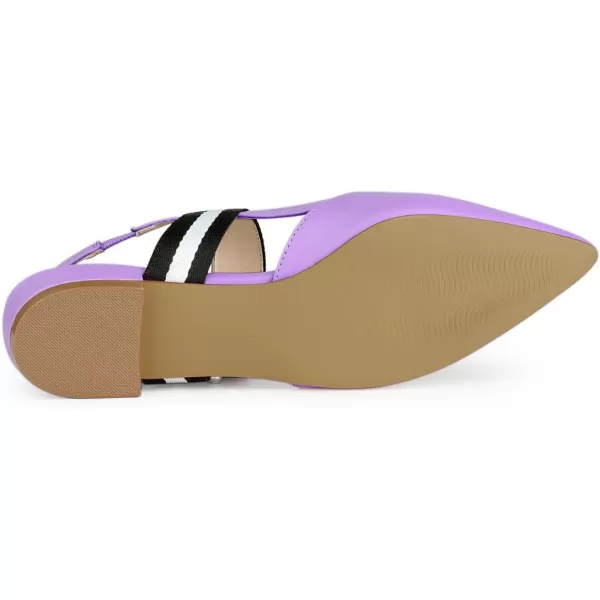 Allegra K Women's Pointed Toe Slingback Flat Mules