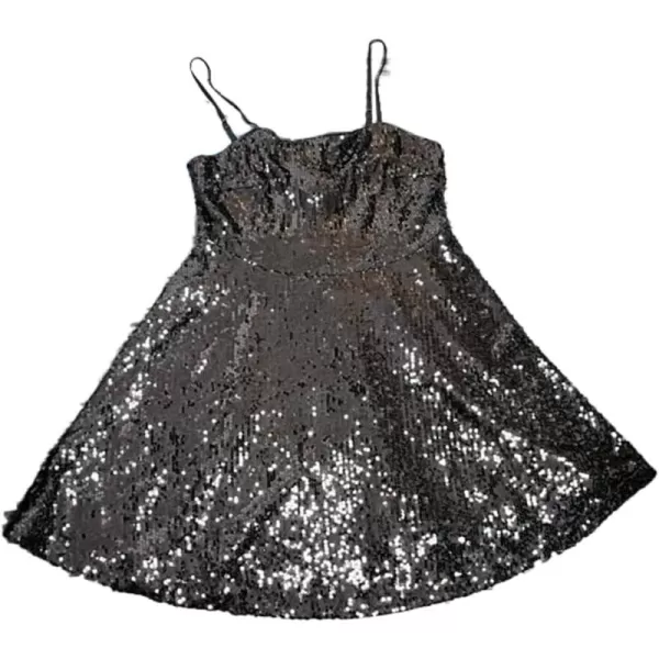 Allegra K Women's St. Patrick's Day Glitter Sequin Dress Sexy Spaghetti Strap Sleeveless Mini Party Dress Clubwear