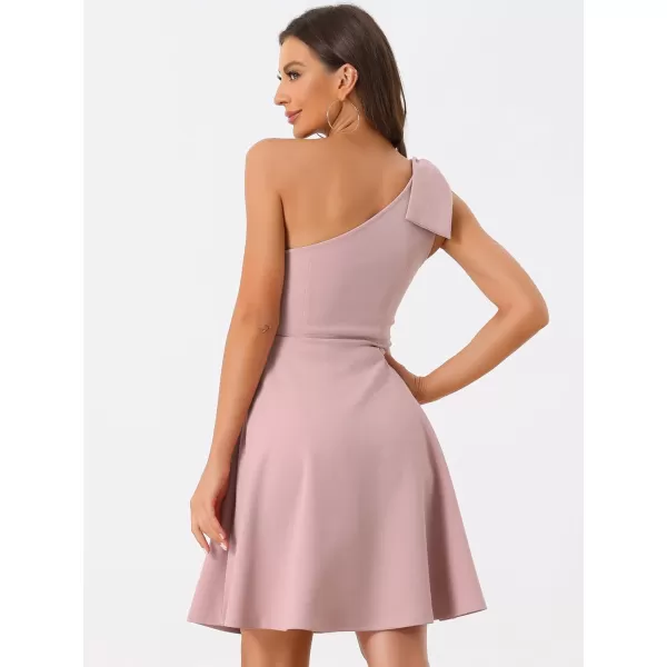 Allegra K Evening Cocktail Dress for Women's Elegant Flared One Shoulder Formal Dresses