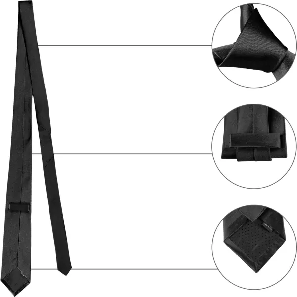 Allegra K Men's Self Tied Neck Solid Wide Plain Classic Formal Prom Necktie