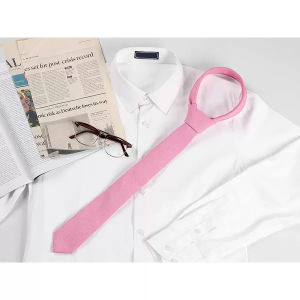 Allegra K Men's Self Tied Solid Color Formal Casual Skinny Necktie