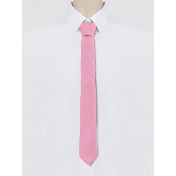 Allegra K Men's Self Tied Solid Color Formal Casual Skinny Necktie