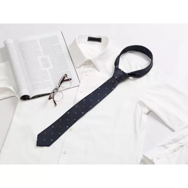 Allegra K Men's Skinny Necktie Self-tied Polka Dots Formal Casual Slim Tie