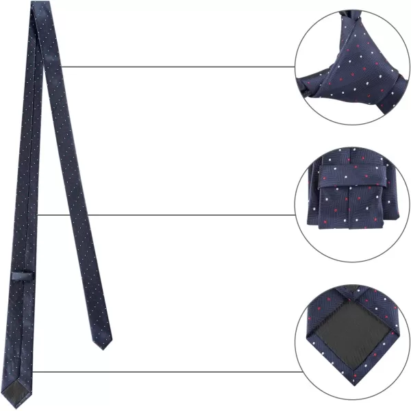 Allegra K Men's Skinny Necktie Self-tied Polka Dots Formal Casual Slim Tie