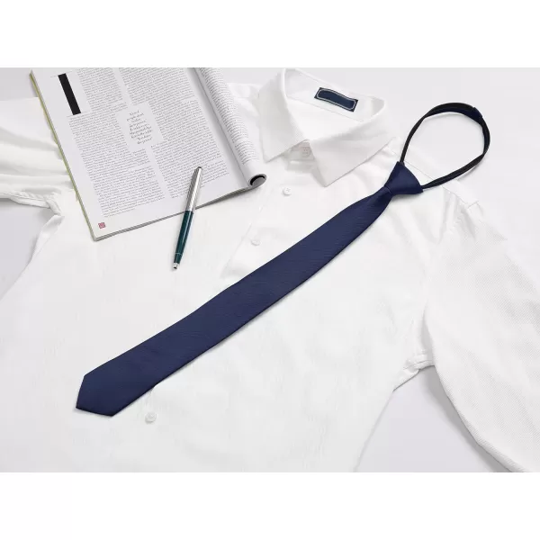 Allegra K Men's Skinny Pretied Solid Color Zipper Ties Neck Adjustable Strap Wedding Groom Tie