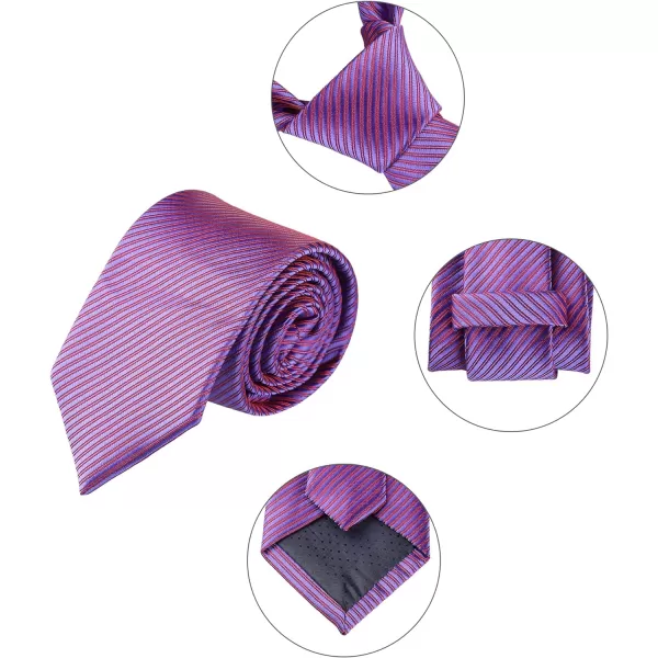 Allegra K Men's Solid Color Self-tied Stripes Textured Wide Tie Neck Wedding Formal Ties