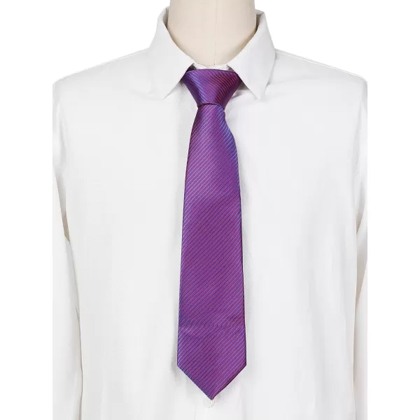 Allegra K Men's Solid Color Self-tied Stripes Textured Wide Tie Neck Wedding Formal Ties