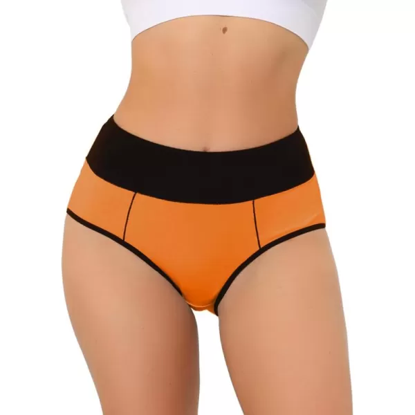 Allegra K Women's High Waist Tummy Control Color-Block Brief, Available in Plus Size