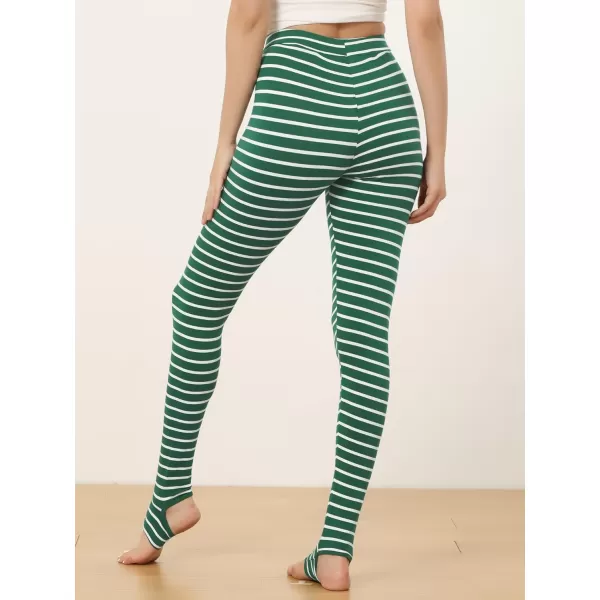 Allegra K Women's Leggings Printed High Waist Elastic Waistband Party Yoga Christmas Stirrup Pants