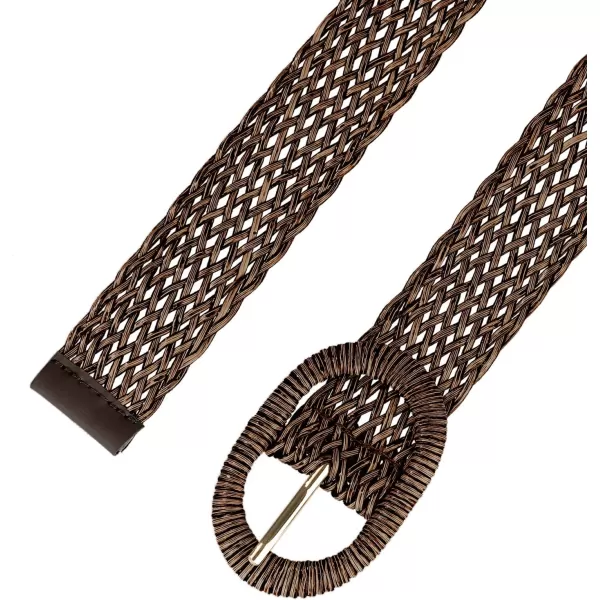 Allegra K Womens Skinny Waist Belts Braided Woven Belts for Dress Metal Buckle