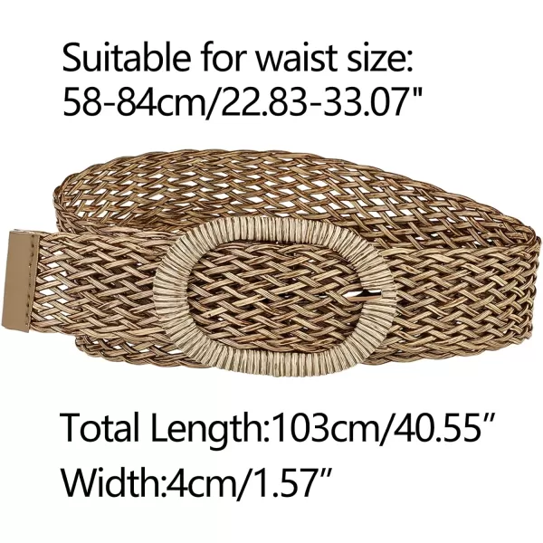 Allegra K Womens Skinny Waist Belts Braided Woven Belts for Dress Metal Buckle