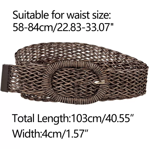 Allegra K Womens Skinny Waist Belts Braided Woven Belts for Dress Metal Buckle