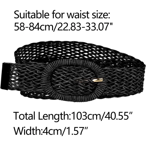 Allegra K Womens Skinny Waist Belts Braided Woven Belts for Dress Metal Buckle