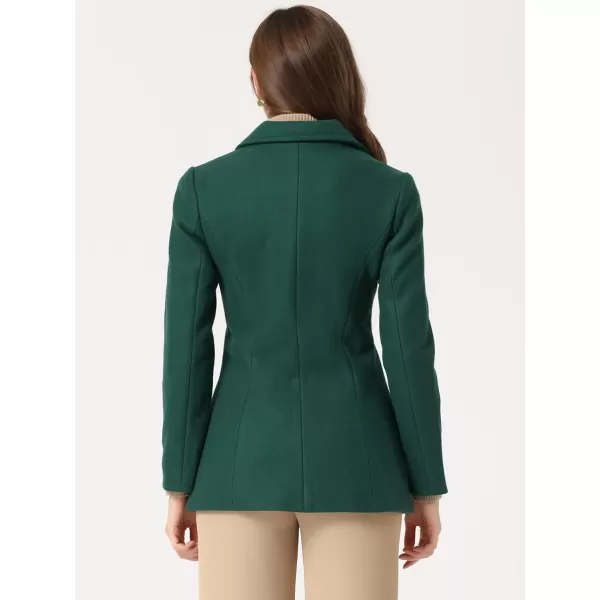 Allegra K Women's Work Office Winter Overcoat Single Breasted Point Collar Pea Coat