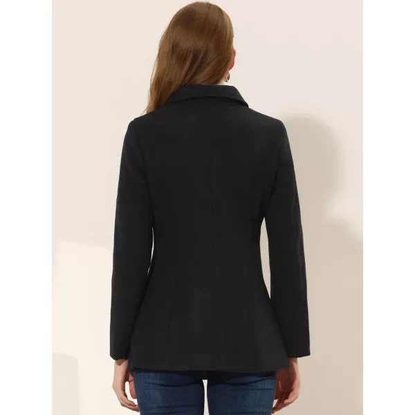 Allegra K Women's Work Office Winter Overcoat Single Breasted Point Collar Pea Coat