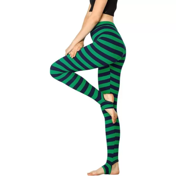 Allegra K Women's Leggings Printed High Waist Elastic Waistband Party Yoga Christmas Stirrup Pants