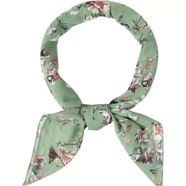 Allegra K Women Chiffon Scarves - 27.6" X27.6" - Floral Print Square Kerchief Neck Scarf Neckerchief