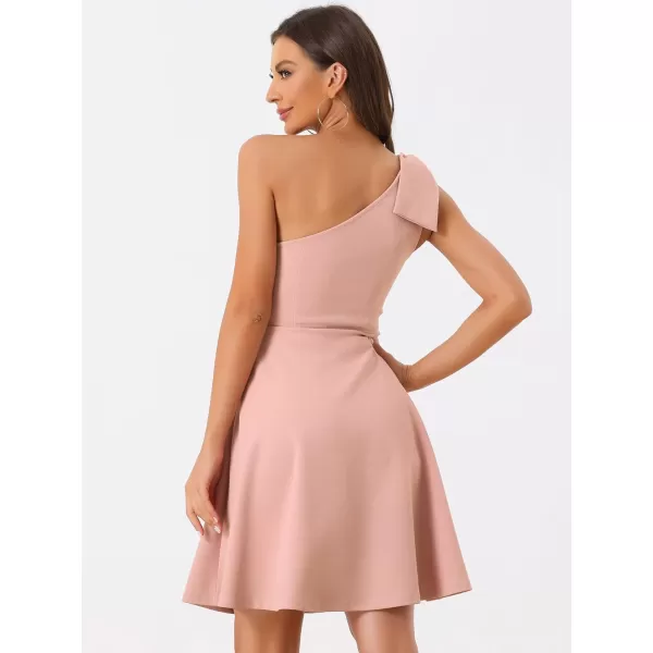 Allegra K Evening Cocktail Dress for Women's Elegant Flared One Shoulder Formal Dresses