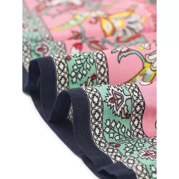 Allegra K Boho Maxi Skirt for Women's 2024 Summer Peasant Floral Printed Elastic Waist A Line Long Skirt