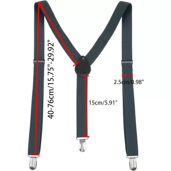 Allegra K Lady Woman Adjustable Metal Clamp Elastic Suspenders Braces