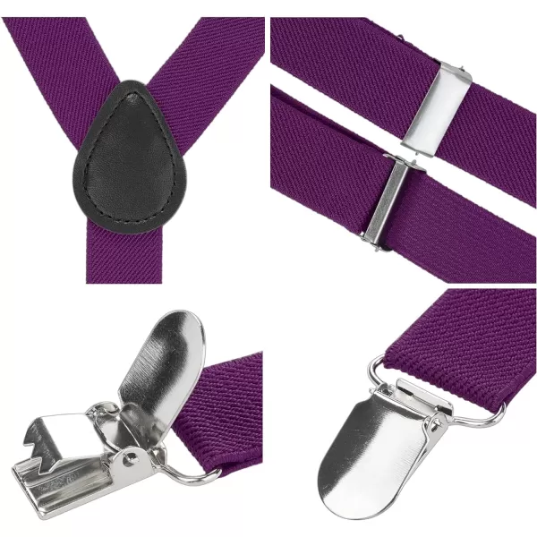 Allegra K Lady Woman Adjustable Metal Clamp Elastic Suspenders Braces