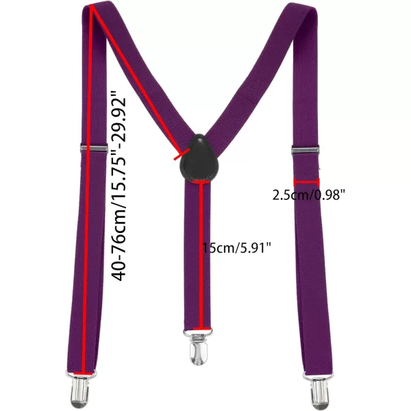 Allegra K Lady Woman Adjustable Metal Clamp Elastic Suspenders Braces