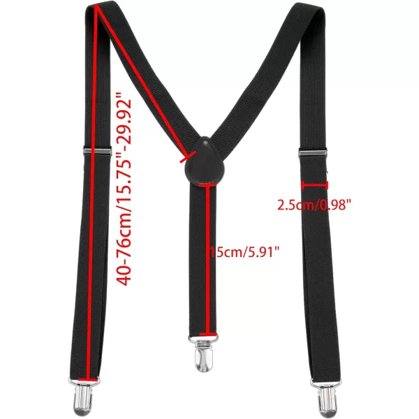 Allegra K Lady Woman Adjustable Metal Clamp Elastic Suspenders Braces