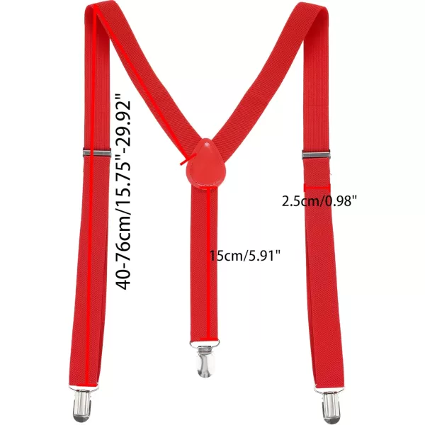 Allegra K Lady Woman Adjustable Metal Clamp Elastic Suspenders Braces