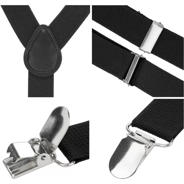 Allegra K Lady Woman Adjustable Metal Clamp Elastic Suspenders Braces