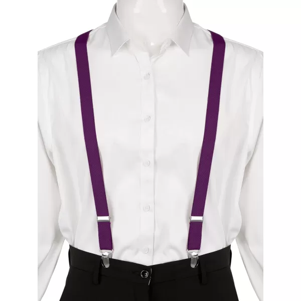 Allegra K Lady Woman Adjustable Metal Clamp Elastic Suspenders Braces