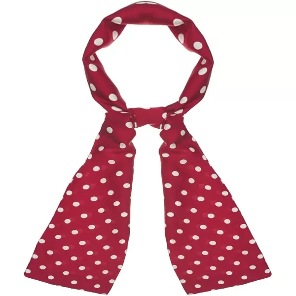 Allegra K Women Retro Polka Dots Skinny Scarf Neck Scarves Wrap Long Neckerchief Hair Band