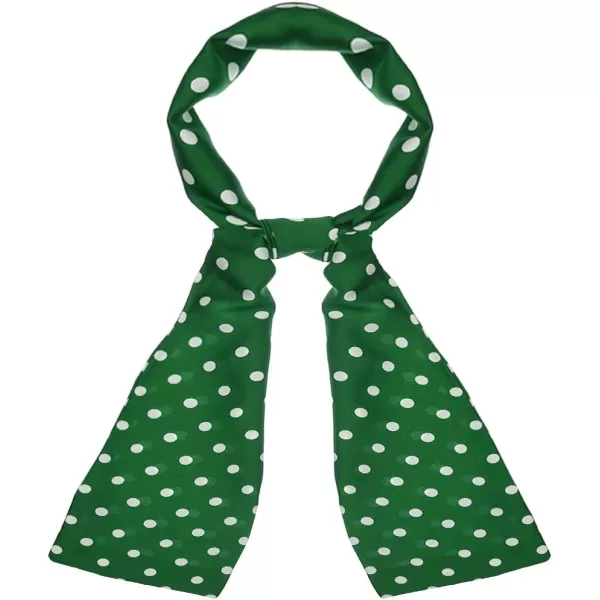 Allegra K Women Retro Polka Dots Skinny Scarf Neck Scarves Wrap Long Neckerchief Hair Band