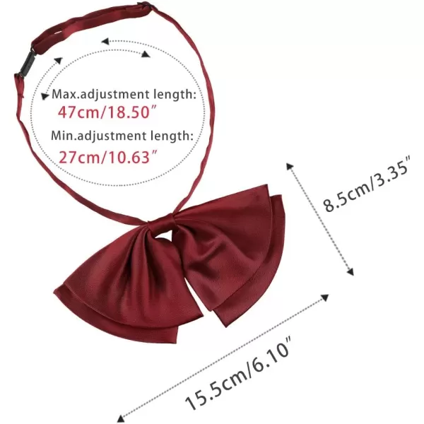 Allegra K Women's Pre-Tied Neckties Bowknot Solid Adjustable Casual Uniform Bowtie