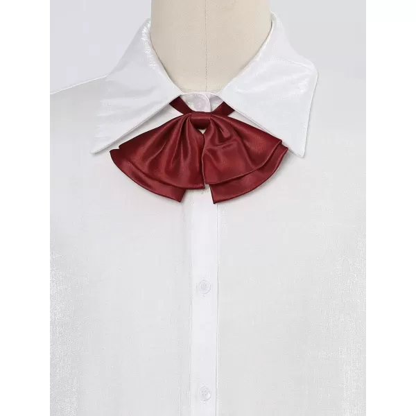 Allegra K Women's Pre-Tied Neckties Bowknot Solid Adjustable Casual Uniform Bowtie