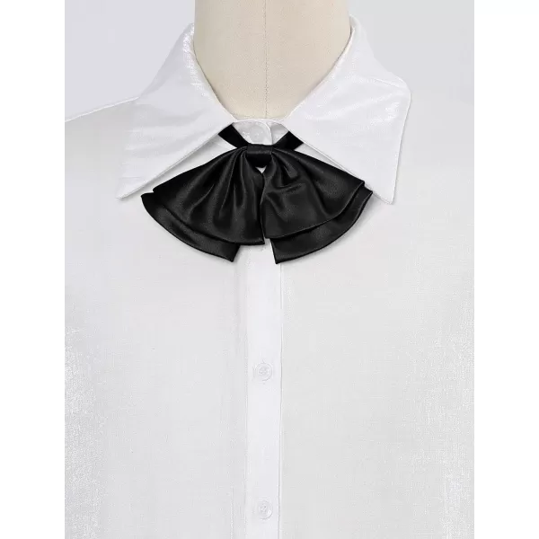 Allegra K Women's Pre-Tied Neckties Bowknot Solid Adjustable Casual Uniform Bowtie