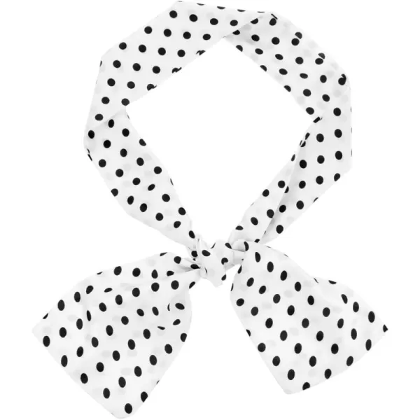 Allegra K Women Retro Polka Dots Skinny Scarf Neck Scarves Wrap Long Neckerchief Hair Band