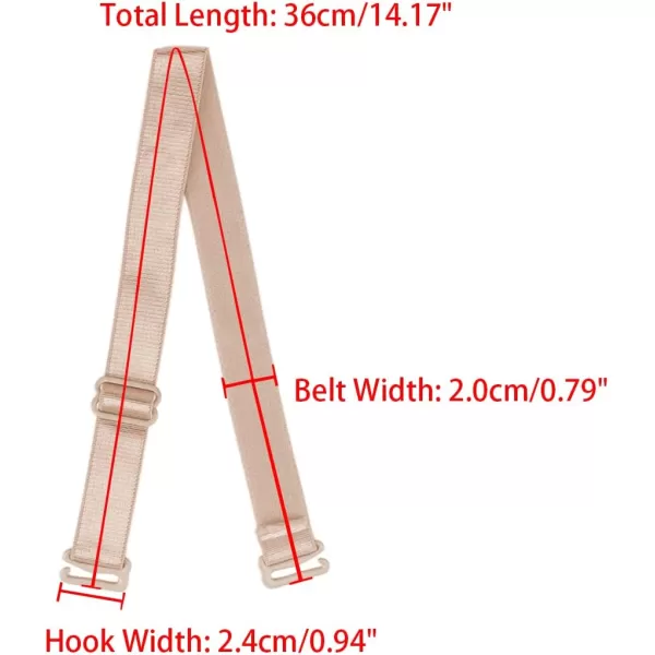 uxcell 2 Pair 10/12/15/18/20mm Width Stretchable Shoulder Bra Straps Adjustable Elastic Straps for Women