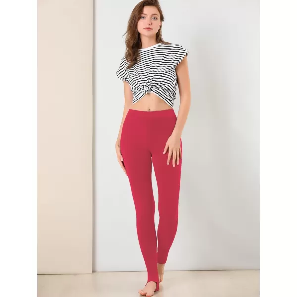 Allegra K Women's Leggings Elastic Waistband Gym Yoga Soft Cotton Christmas Stirrup Pants