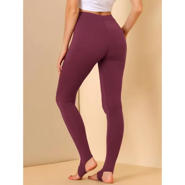 Allegra K Women's Leggings Elastic Waistband Gym Yoga Soft Cotton Christmas Stirrup Pants