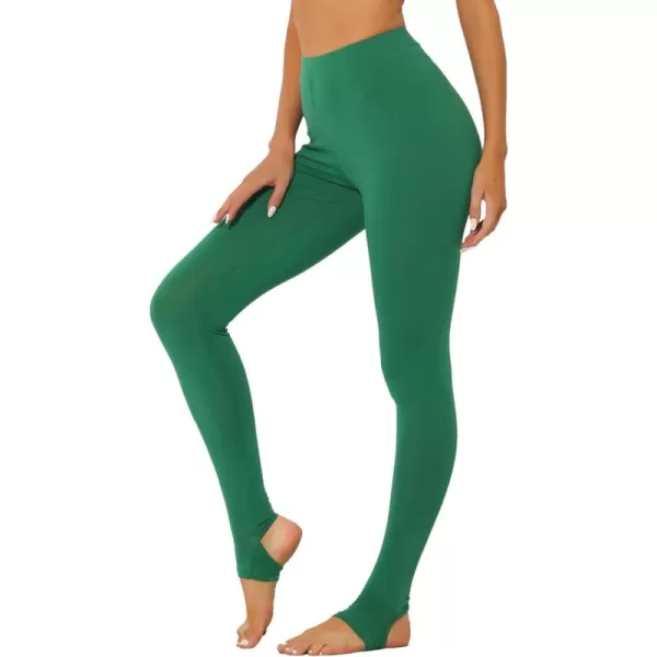 Allegra K Women's Leggings Elastic Waistband Gym Yoga Soft Cotton Christmas Stirrup Pants