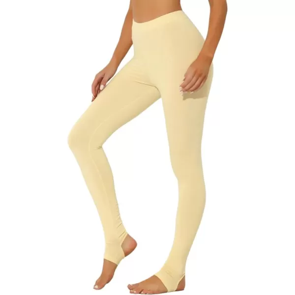 Allegra K Women's Leggings Elastic Waistband Gym Yoga Soft Cotton Christmas Stirrup Pants