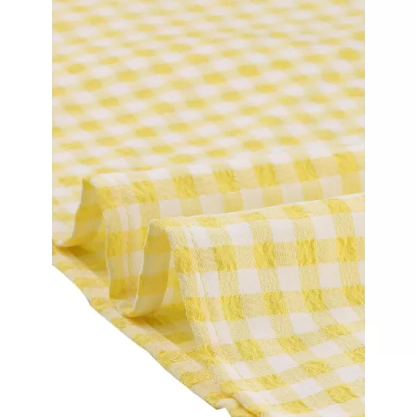 Allegra K Summer Gingham Tops for Women's Square Neck Ruffle Cap Sleeve Blouses