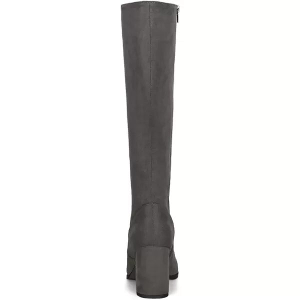 imageAllegra K Womens Side Zipper Chunky Heel Knee High BootsGrey