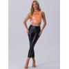 imageAllegra K Metallic Crop Top for Womens Christmas Sleeveless Cut Out Party Clubwear Holographic Tank TopsShiny Orange