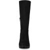 imageAllegra K Womens Mid Calf Block Heel BootsBlack